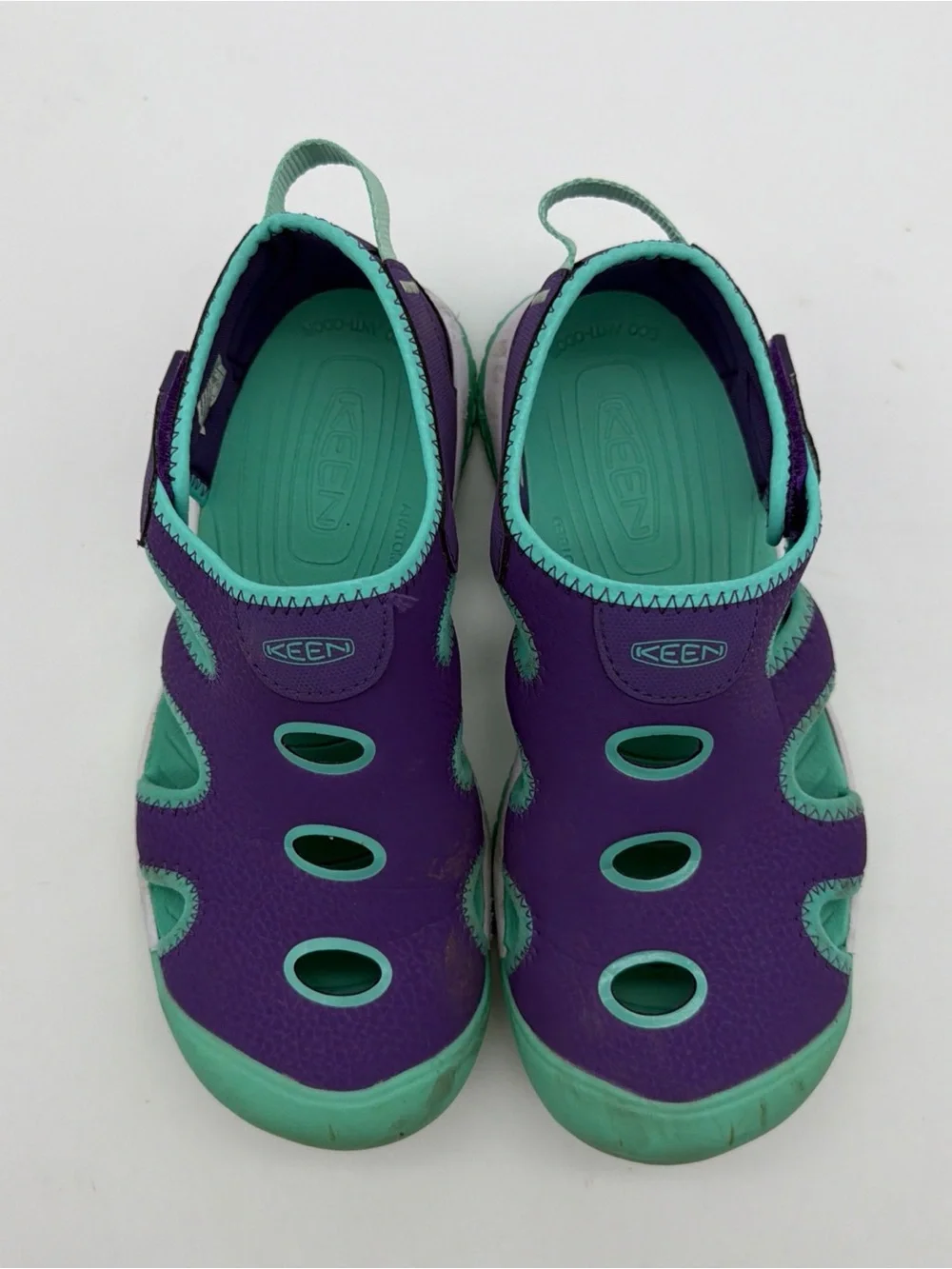 Keen Big Kids Stingray Sandals Youth 5 Purple Teal Waterproof Hook and Loop
